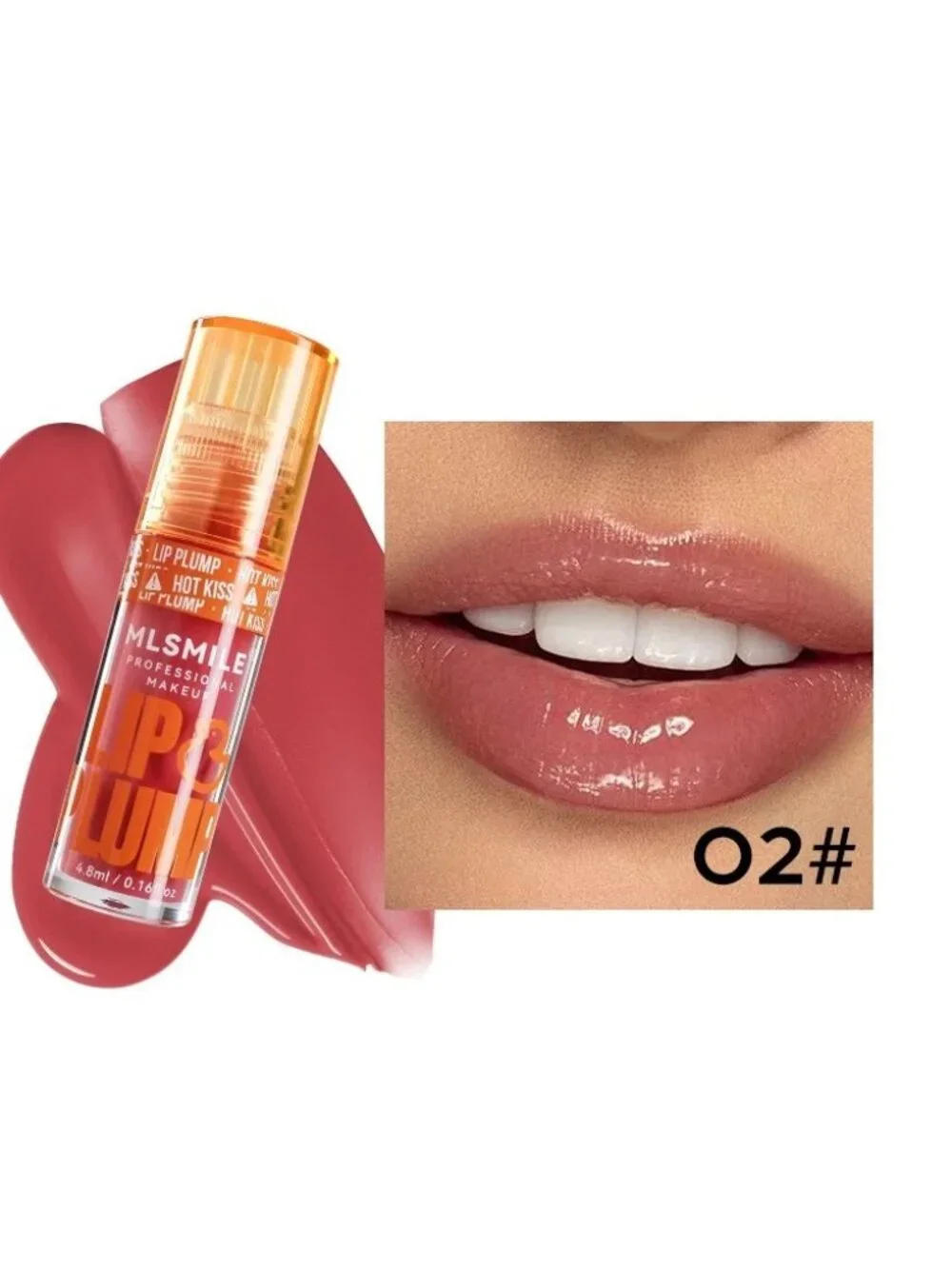 Set of 3 New MLSMILE Lip Plumping Gloss Colors #01 #02 #03